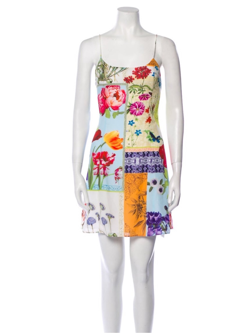 Alice + Olivia Multicolor Floral Patchwork Mini Dress